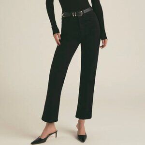 Favorite Daughter Valentina Straight Super High Rise Denim Black Basalt 26